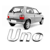 Emblema Uno Cromado Tampa Traseira 2004/2010 Emblema Uno Cromado Tampa Traseira 2004/2010