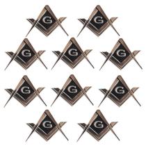Emblema Veicular CREATRILL Maçônico 7 cm Cromado 10 Peças