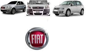 Emblema Vermelho Grade Radiador Fiat Doblo Mobi Palio Stilo