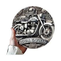 Emblema Vintage De Motocicleta Royal Enfield, Placa Decorativa De Alumínio Pesado 2D Emblema Vintage De Motocicleta Royal Enfield, Placa Decorativa De Alumínio Pesado 2D