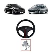Emblema Volante Peugeot 206 207 Cromado 2003 a 2011