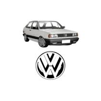 Emblema VW Grade Cromado Fundo Preto Gol Apollo Logus Parati Pointer Saveiro Voyage 1991 a 1995