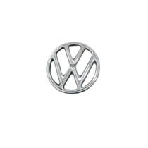Emblema vw redondo capo fusca/ brasilia metal cromado.