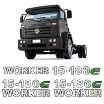 Emblemas 15-180e Worker Adesivo Cromado Caminhão Volkswagen - SPORTINOX