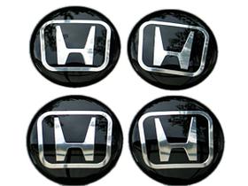 Emblemas Centro Rodas Honda Civic Accord Fit Crv Odissey Blk
