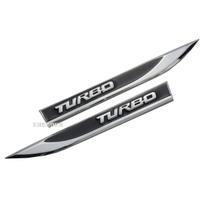 Emblemas de carro EmBroom Turbo 3D Metal Chrome/Preto 15cm Emblemas de carro EmBroom Turbo 3D Metal Chrome/Preto 15cm