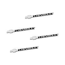 Emblemas De Estéreo De Carro Em Liga De Prata 4 Peças Para Chevrolet Cruze Aveo Malibu Camaro