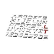 Emblemas De Letras E Números Em Metal Cromado De 25mm Para Carros, Adesivos Para Logotipo De Emblemas De Letras E Números Em Metal Cromado De 25mm Para Carros, Adesivos Para Logotipo De
