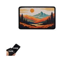Emblemas De Tecido Com Patches De Paisagens Ao Amanhecer E Ao Pôr Do Sol, Frases Engraçadas De
