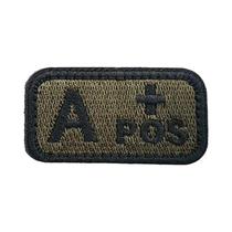 Emblemas De Tipo Sanguíneo 2.5x5CM, Aplique De Tecido Com Bordado, Patch Tático Militar Com tiras autocolantes