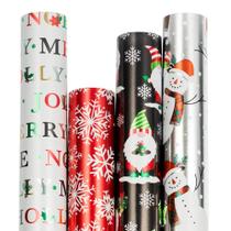 Embrulho de presente JAM Paper Christmas Wrap 100m² Snowy Holiday