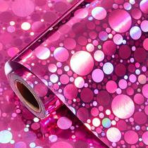 Embrulho de presente LeZakaa Pink Holographic Foil Roll 43 cm x 10 m