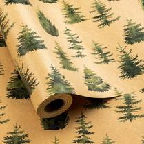 Embrulho de presente Retrify Kraft Paper Roll 43x10 m Árvores de Natal Embrulho de presente Retrify Kraft Paper Roll 43x10 m Árvores de Natal