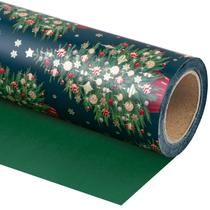 Embrulho de presente WRAPAHOLIC 76 cm x 10 m de Natal reversível