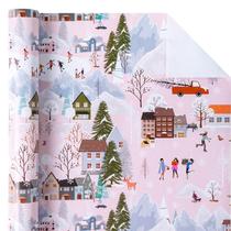 Embrulho de presente WRAPAHOLIC Winter Town Design, rolo de 43x10 m Embrulho de presente WRAPAHOLIC Winter Town Design, rolo de 43x10 m