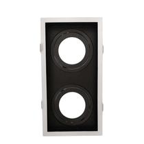 Embutido 2 x MR16 Plano Quadrado Direcionavel Branco/Preto Embutido 2 x MR16 Plano Quadrado Direcionavel Branco/Preto