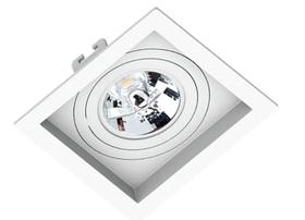 Embutido ar111 1xar111 branco flat Embutido ar111 1xar111 branco flat