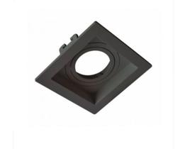 Embutido ar111 simples quadrado recuado conect preto 17x17x3,5cm