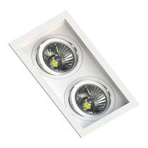 Embutido Ar70 Retangular Recuado Branco para 2 Lâmpadas SAVE ENERGY