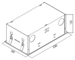 Embutido Bonin 8073 Alumínio c/acrílico BRANCO 33x20cm 3xE27