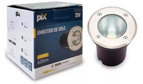 Embutido de Solo Balizador 5w Led 3000k 600lmns 80mm PIX Embutido de Solo Balizador 5w Led 3000k 600lmns 80mm PIX