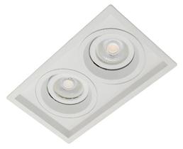 Embutido dicroica 2xmr16 branco flat Embutido dicroica 2xmr16 branco flat