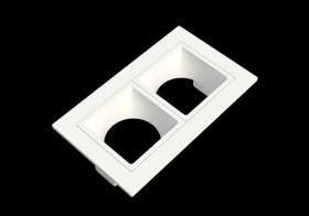 Embutido duplo linea 2 para gesso MR11 cod. 1061516 - Moon iluminação Embutido duplo linea 2 para gesso MR11 cod. 1061516 - Moon iluminação