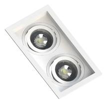 Embutido Duplo Retangular Recuado C/ Lamp Dicroica 3000K