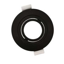 Embutido Mini Dicroica MR11 Plano Redondo Direcionavel Preto