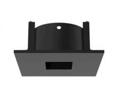 Embutido mini dicróica simples face plana preto 2x 5,9x5,9cm