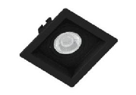 Embutido mini dicroica simples recuado preto 7,5x7,5cm