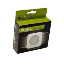 Embutido moveis quadrado cromado 1,5w 3k bivolt