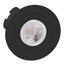 Embutido mr11 rd preto face plana save energy