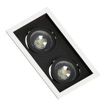 Embutido Par20 Recuado Branco Com Fundo Preto Para 2 Lampadas Embutido Par20 Recuado Branco Com Fundo Preto Para 2 Lampadas