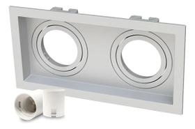 Embutido Par20 Retangular Duplo Recuado Branco