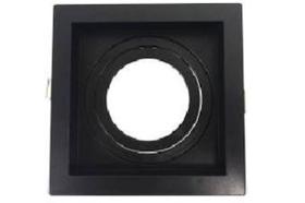 Embutido par20 simples recuado preto 17x17cm