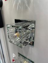 Embutido para gesso de cristal quadrado espelhado 10 cm bocal G9 - Adn