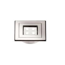 Embutido Para Móveis Quadrado Cromado 1W 6K Bivolt Embutido Para Móveis Quadrado Cromado 1W 6K Bivolt