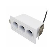 Embutido pixel 3 focos 6w 3000k 24 480lmbranco bivolt