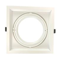 Embutido Quadrado Face Recuada para AR111 Branco - Delis - DS2401 Embutido Quadrado Face Recuada para AR111 Branco - Delis - DS2401