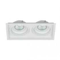 Embutido Quadrado Micro Borda 2XMR16 IL471 Branco - Interlight