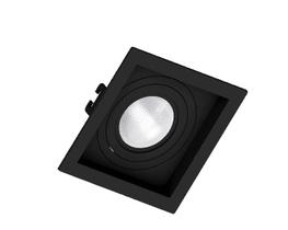 Embutido quadrado recuado dicroica GU10 preto Embutido quadrado recuado dicroica GU10 preto