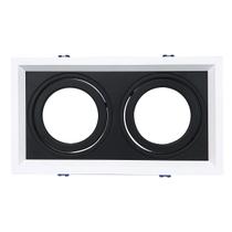Embutido Recuado II Branco Fundo Preto 2X AR111 - Newline - IN51352-BTPT