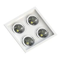 Embutido Recuado P/ 4 Lâmpadas AR111 Preto Save Energy