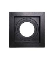 Embutido simples dicróica recuado - preto - 10x10cm Embutido simples dicróica recuado - preto - 10x10cm