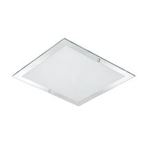 Embutido Slim Quadrado 20x20 cm em Aluminio com Vidro Leitoso 15w - By Light