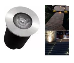 Embutido Solo 1w Balizador Led Blindado Ip67 Inox Spot Chão Piso