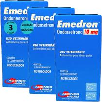 Emedron Ondansetrona 10mg com 10 comprimidos Agener Kit Com 3