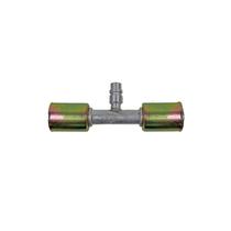 Emenda 10mm Aluminio com Válvula de Serviço R134 com Clip Emenda 10mm Aluminio com Válvula de Serviço R134 com Clip
