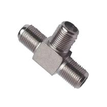 Emenda Conector Fêmea Para Cabo Coaxial Tipo T Antena Sinal Televisão Rg59 Rg6 Adaptador De Metal